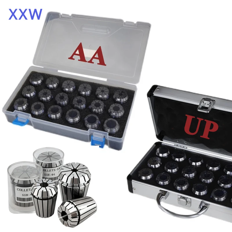 

XXW ER11 ER16 ER20 ER25 ER32 ER40 Set ER Spring Collet Chuck 0.008mm 0.005mm for CNC Milling Tool Holder Engraving Machine Lathe