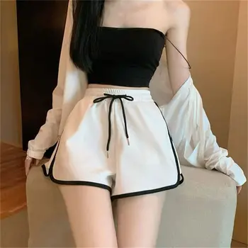Summer Fashion Casual Bottoms Shorts Women Candy Color Breathable Plus Size Shorts Casual Lady Elastic Waist Sports Short Pants