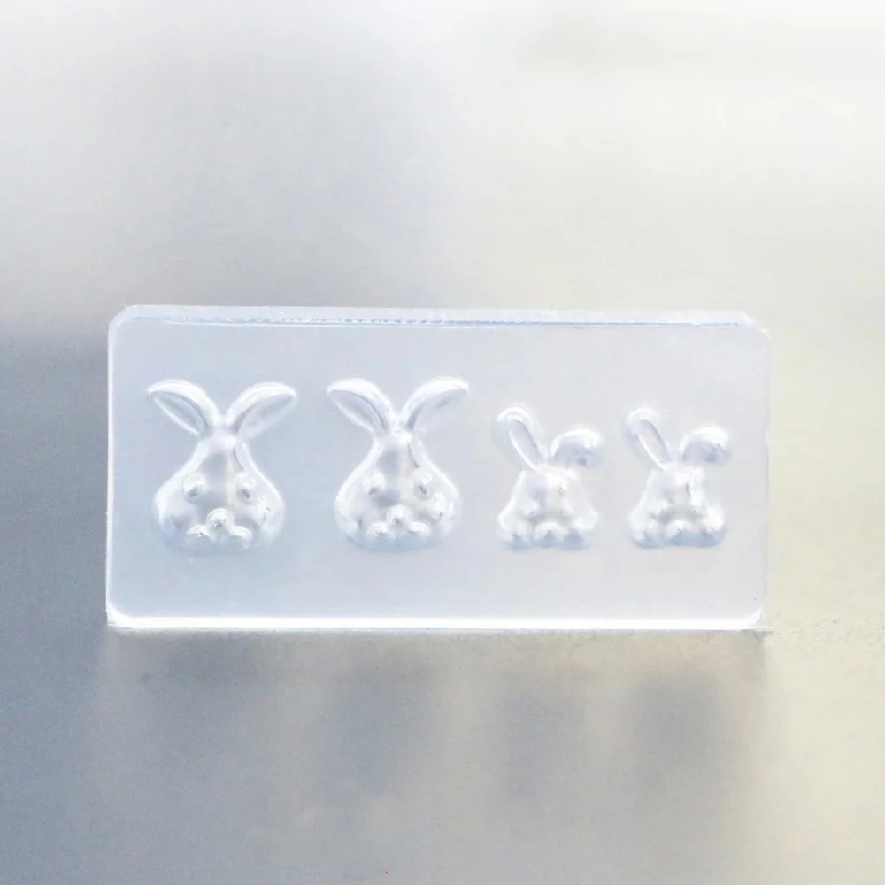 Nailart Easter Bunny Rabbit Cross Mold 3D Carving Silicone Nail Mould Template DIY Manicure Deco Tools 4