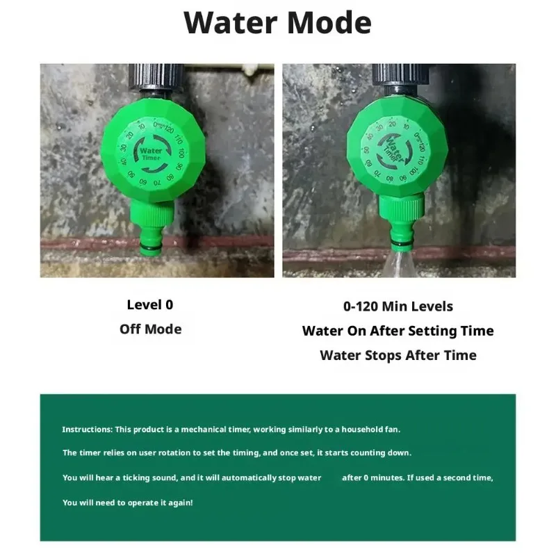 Garden Water Timer Water flow Automatic Controller Garden Irrigation System Mechanical Timer 120 Minutes Outdoor Garden Watering - 5