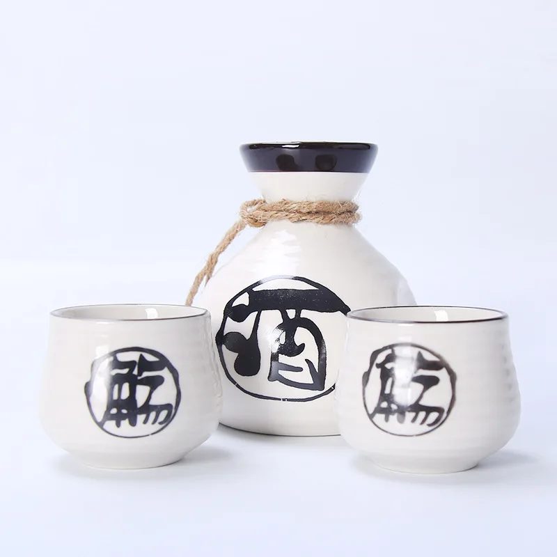 Japanese Bar Sets Ceramic Wine Set Sake Cup Flask Sprinkler Soju Bottle Cup For Restaurant Home Bar Accessories Supplies Gifts