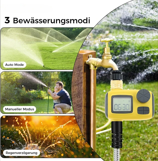 Smart Irrigation Computer Watering System Automatic Water Timer Sprinkle Faucet Hose Controller for Garden Greenhouse Outdoor 3