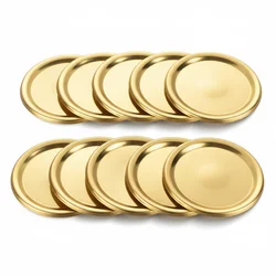 Premium Tinplate Split - Type Canning Jar Lids - Regular or Wide Mouth (10/20 Pack) (10PCS 70mm Gold Lids)