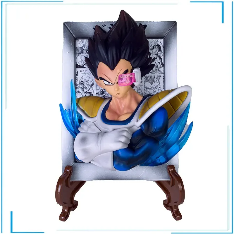 

Dragon Ball Anime Figures Son Goku Bejita Yonsei Saiyan Picture Frame Decoration Japanese Anime Different Style Model Decoration