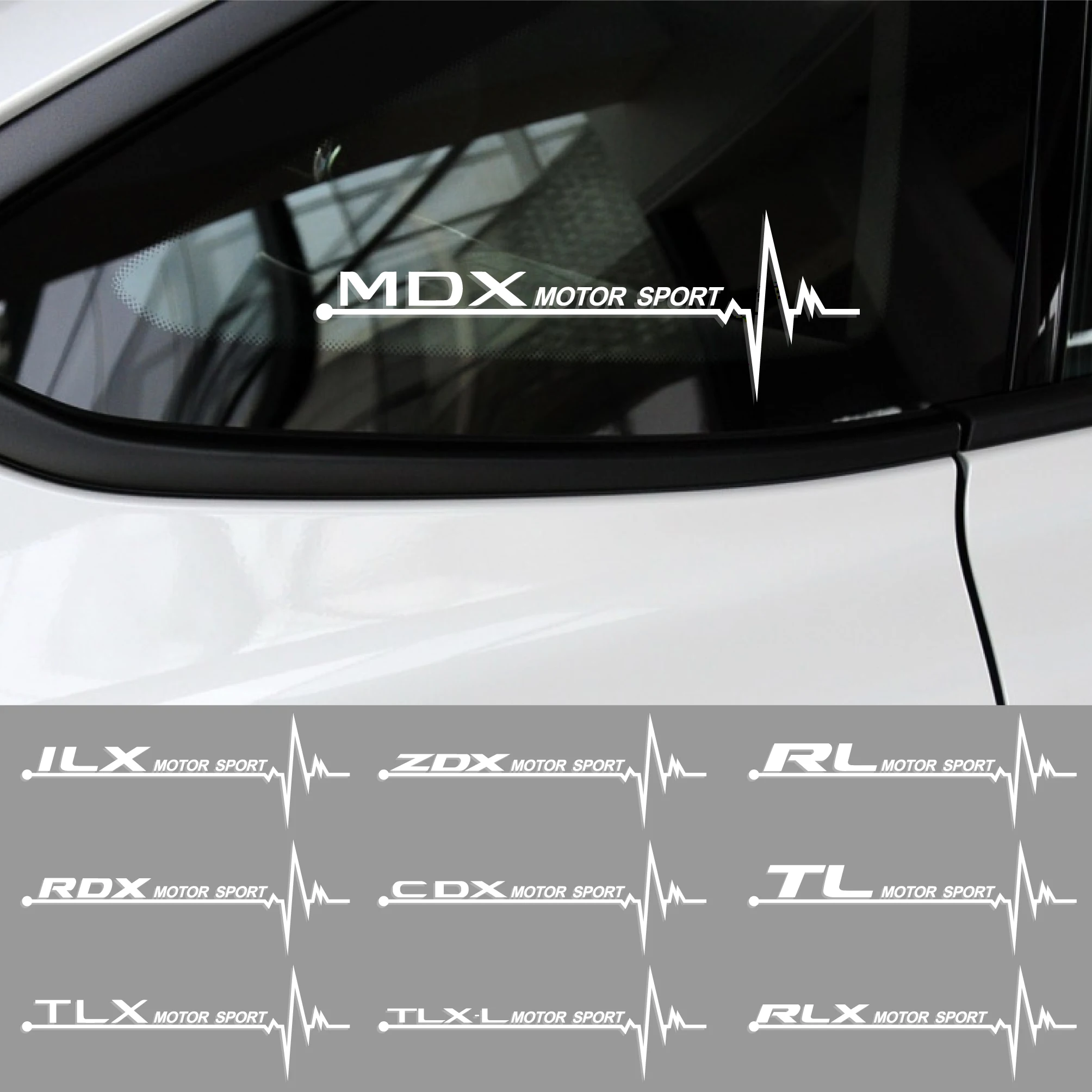 

2Pcs Car Side Window Reflective Decal Stickers for Mdx Cdx Zdx Rdx Tlxl Nsx Rlx Tlx Tl Tsx Rl Ilx Decor Auto Accessories