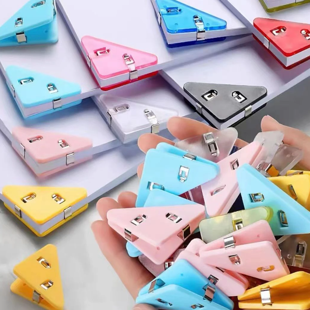 MiniClipsdeesquinatriangularesslidosparalibrosClipsdecarpeta