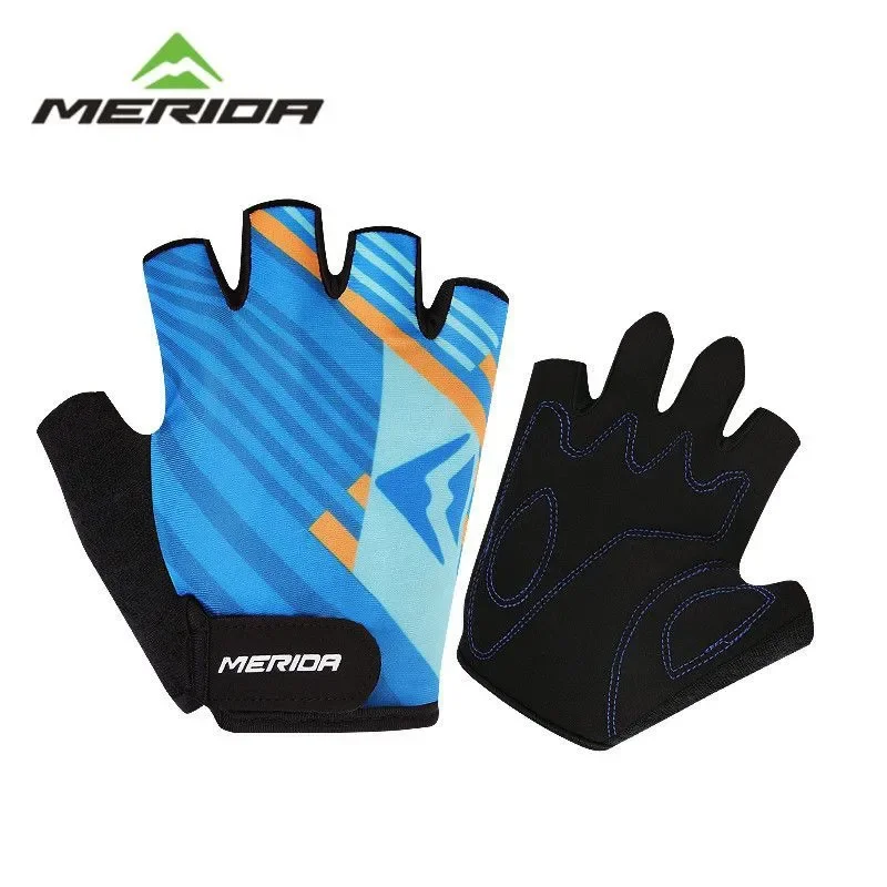 Bicycle Riding Gloves Mountain Bike Half Finger Non-slip Shock Absorption Road Bike Riding Gear Merida sport gloves