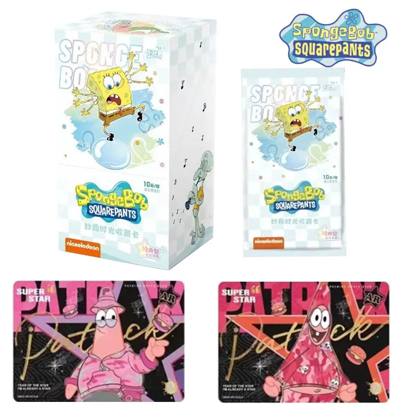 

SpongeBob SquarePants Figure Collection Trading Cards Booster Box Cartoon Cute Funny Rare Limited Game Card Kids Christmas Gifts