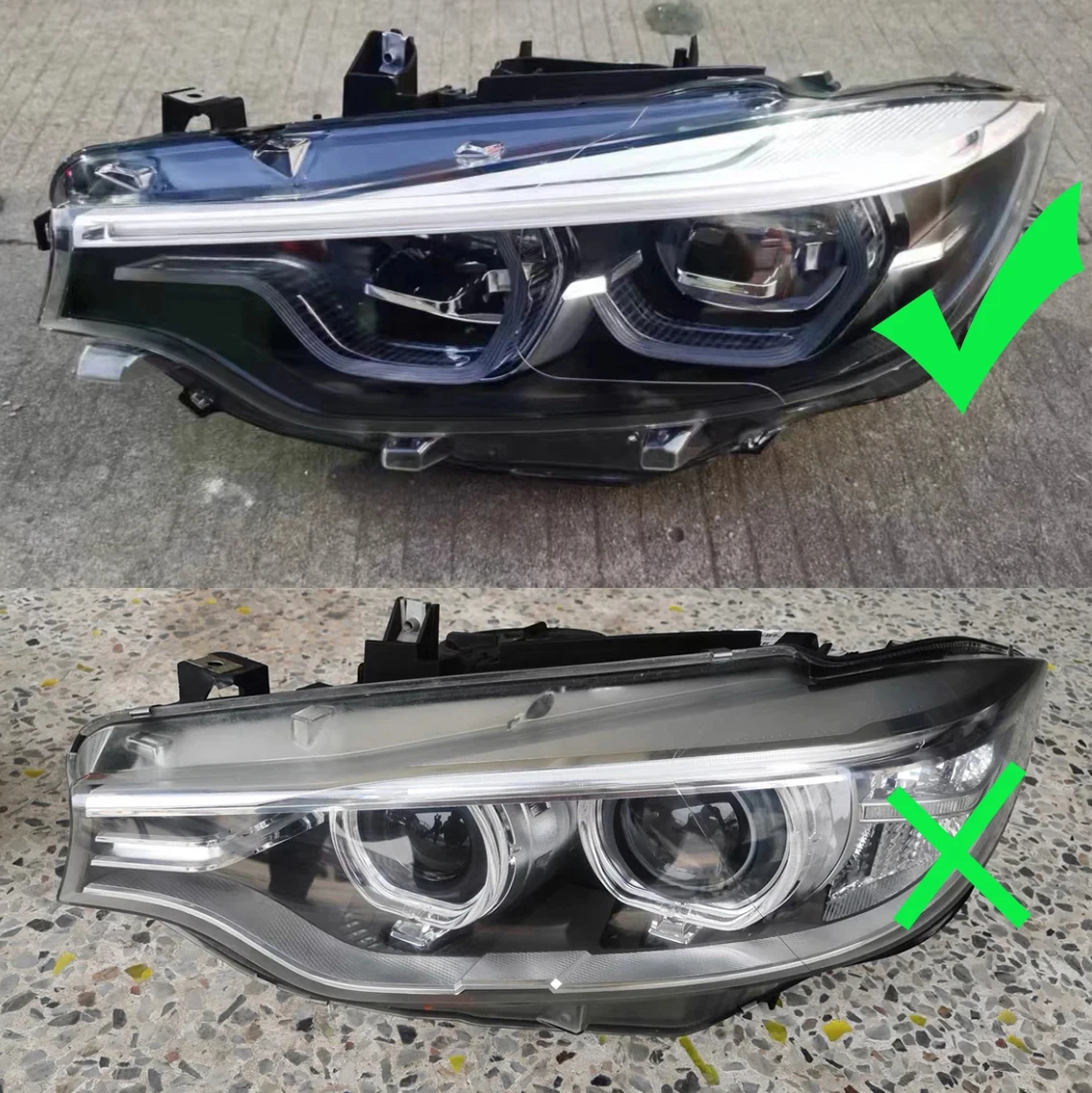 BMW M3,m4,f80,f32,f36,f33,f82,csl,青,赤,黄色,エンジェルアイ