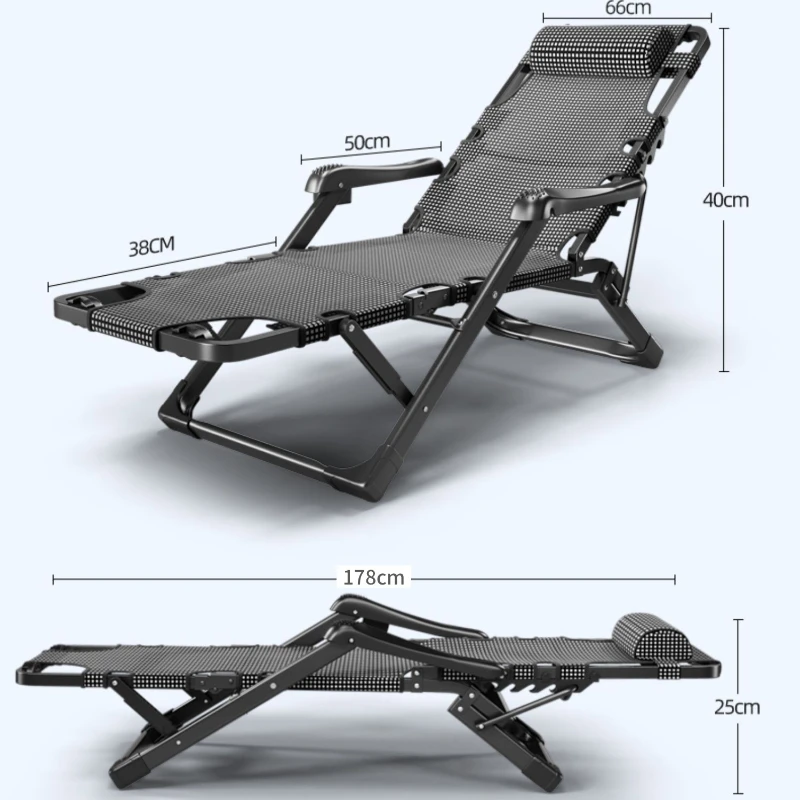 Modern Single Lazy Lounge Chair Nordic Terrace Balcony Indoor Lounge Chair Portable Tumbona Plegable Home Furniture YQ50LC images - 6