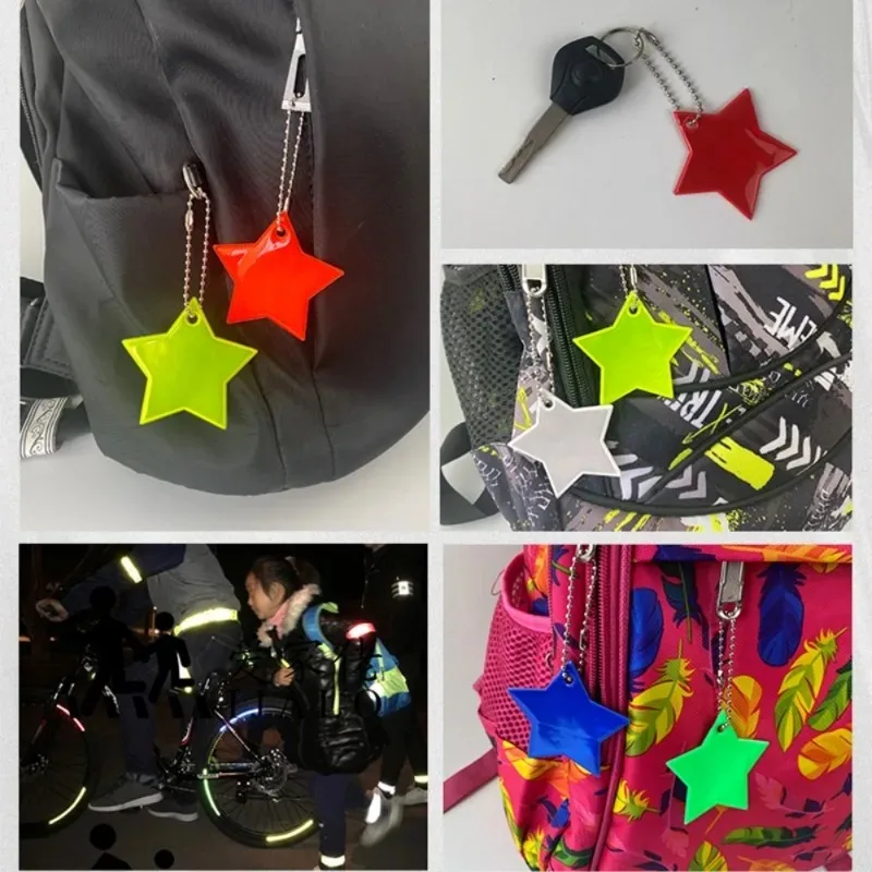 13pezzi Ciondoli Riflettenti di Sicurezza Forma di Stella e
