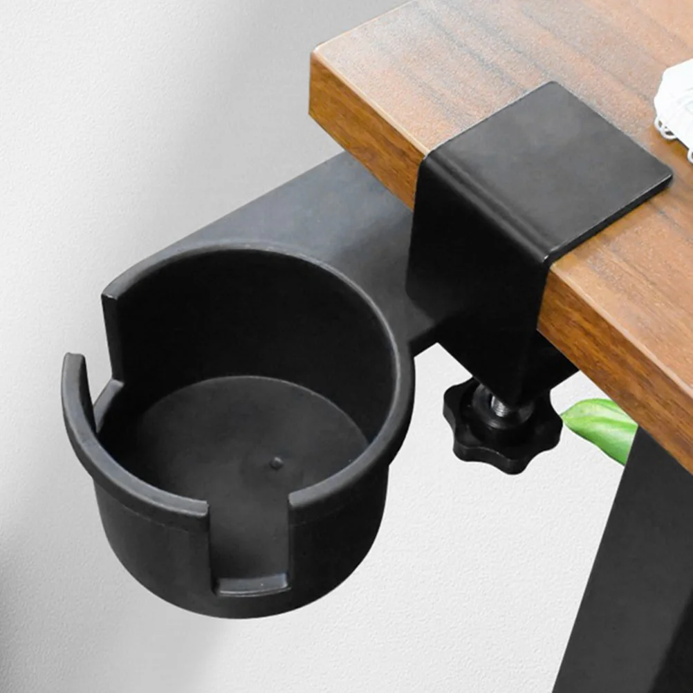 Universal Clip On Desk Couch Cup Holder Expander Tray Fixer for Coffee Mug Table Edges Rotary Side Beverage Bottle Stand cup storage holder bottle drainer holder