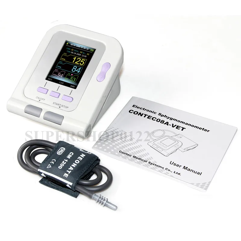 

CONTEC 08A-VET Digital Veterinary NIBP Blood Pressure Monitor with SPO2 Probe (option )for Pet