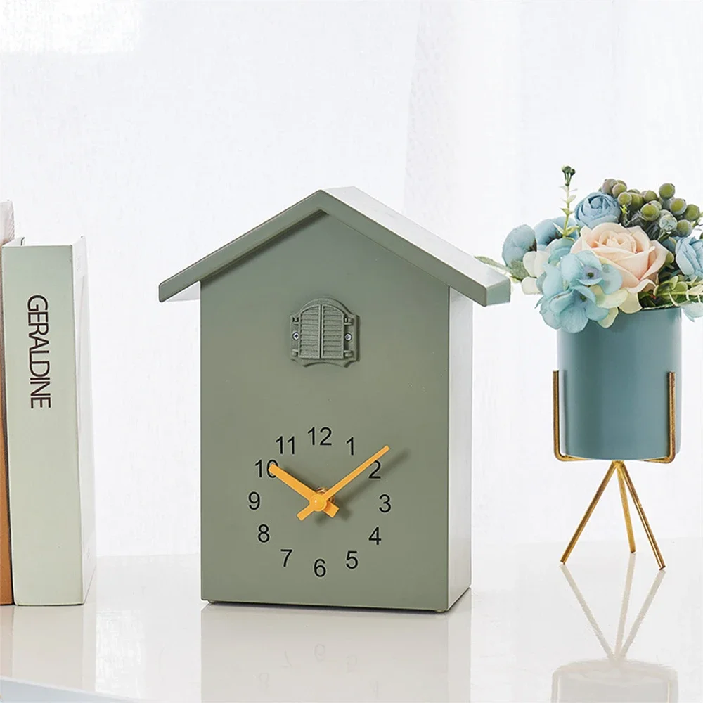 

Cuckoo Clock Wall Clock Bird House Day Time Alarm Clocks for Living Room Nordic Style Pendulum Wall Watch Home Decorations Gift