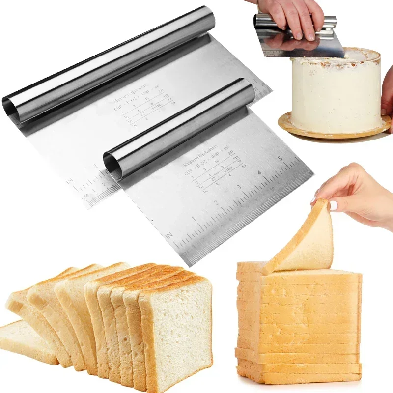 Dough Chopper Bench Scraper Pastry Cutter Cake Scraper Scale Cake Baking Noodle Dough Knife vegetable slicer,food slicer