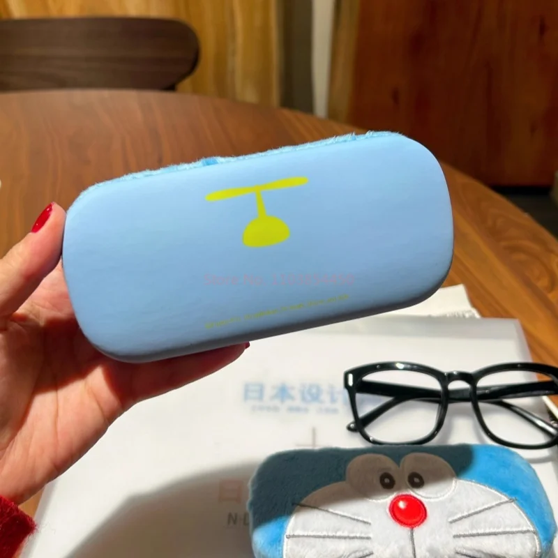 Doraemon Plush Glasses Case High Quality Anti Drop Kawaii Anime Sunglasses Myopia Glasses Storage Box Gift Student Storage New