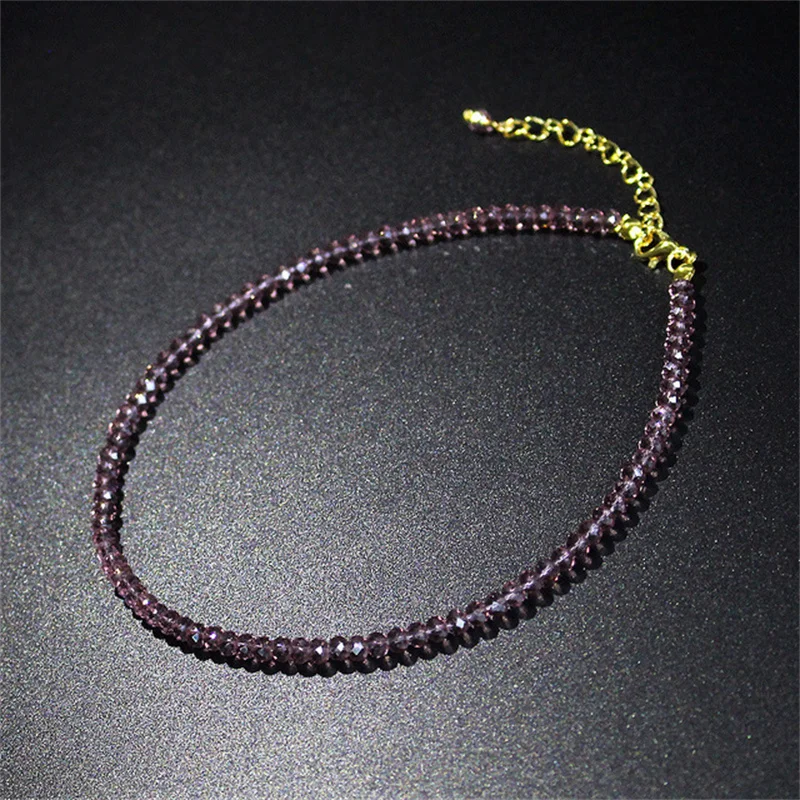 2022 New Creative Beaded Crystal Necklace Retro Simple Clavicle Chain Korean Woman Delicate Jewelry Accessories