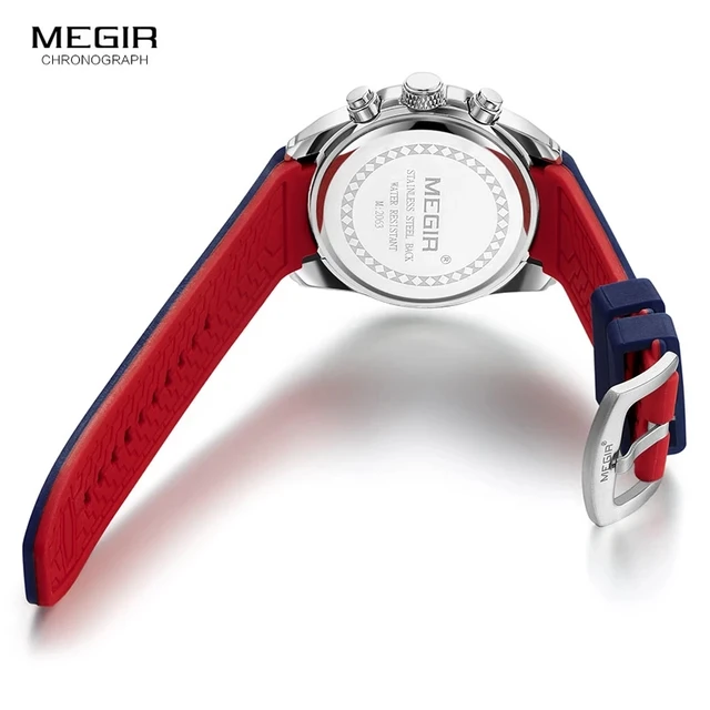 MEGIR Sport Silicone Chronograph Quartz Watch Men Military Waterproof Luminous Mens Watches  Top Brand Luxury Relogio Masculino 2