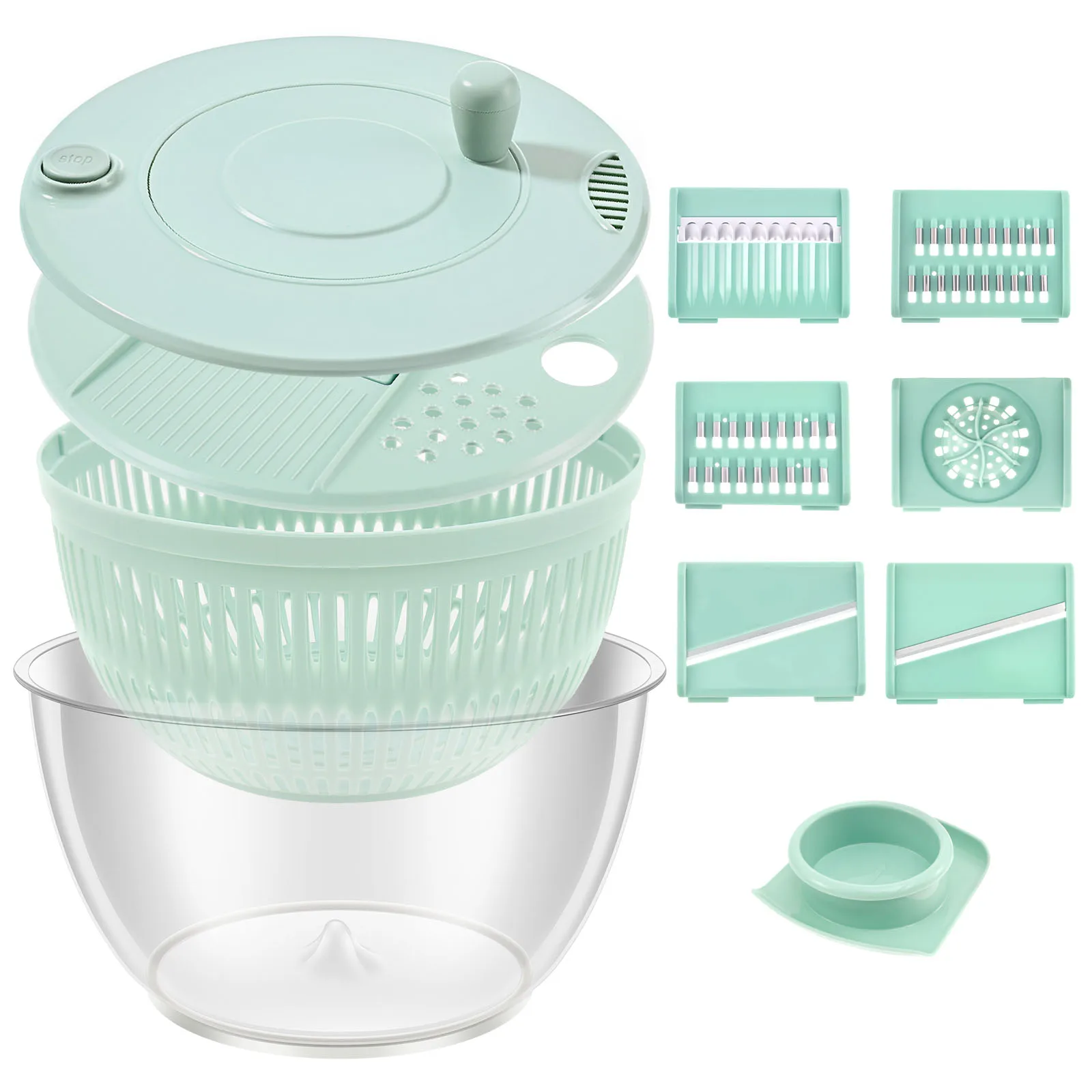 Vegetables Salad Spinner Lettuce Leaf Vegetable Dehydrator Multifunctional Vegetable Washer Bowl Salad Dryer Mixer