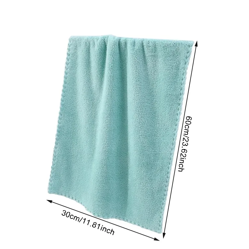 Description Picture 2 of item3PCS Microfiber Coral Velvet Face Towel Absorbent Cleaning Towel Soft Comfortable Breathable Shower Hair Face Drying Towel