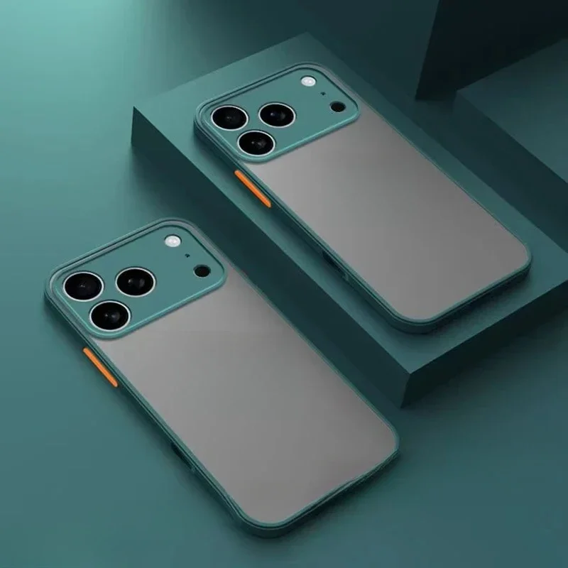 Apple iPhone Shockproof Matte Silicone Armor Case - Durable Hard Back Cover