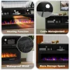 Fireplace TV Stand for TVs Up to 75" TV with 60" Electric Fireplace,Center with Open Shelve Storage,65 inch TV Stand 3