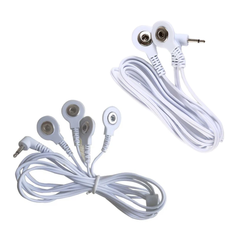 Machine Massager Button Cable Electrode Pads Standard Connection Massage For 2 Way + 4-Way TENS Unit Lead Wires Cables electrode pads electrode lead wires
