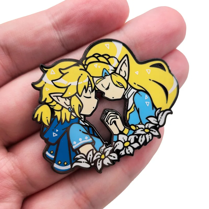 Game Link Emaille-Pins Cartoon-Broschen Retro-Herz-Abzeichen für Rucksäcke Jacken Hüte Sammlerstücke Geschenke Cosplay-Accessoires – Detail 4