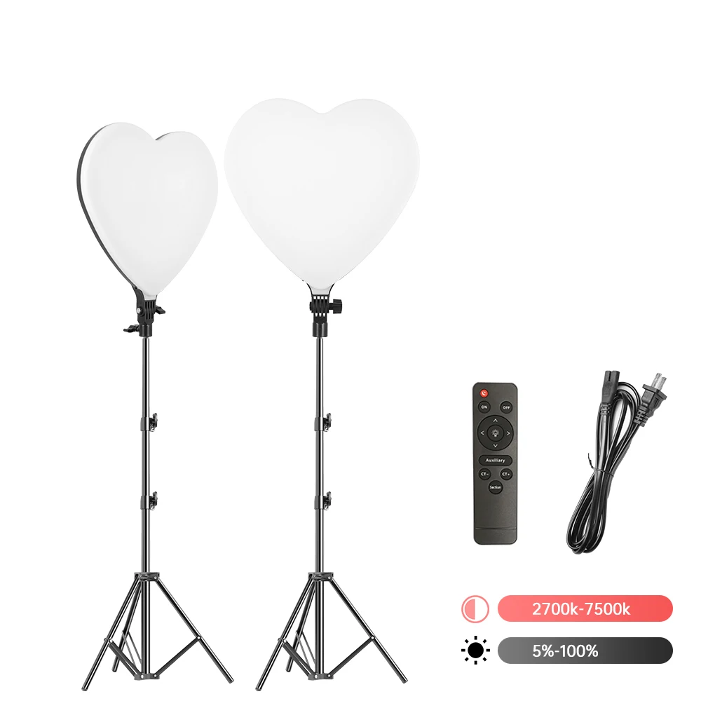 

SH LED 2700k-7500k Video Fill Lamp Light Photography Lighting With Tripod Stand Long Arm For Live Stream For Photo Studio