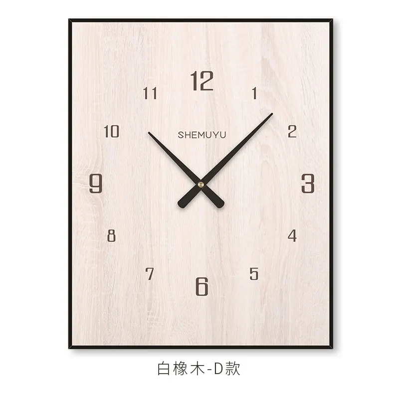 Large Electric Meter Box Wall Clock Wood Square Wall Watch Clocks B  