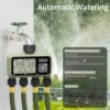 Diivoo مؤقت مياه 4 منطقة حديقة مؤقت الري التلقائي القابل للبرمجة مع دليل تأخير المطر/وضع تلقائي سقي لساحة الحديقة