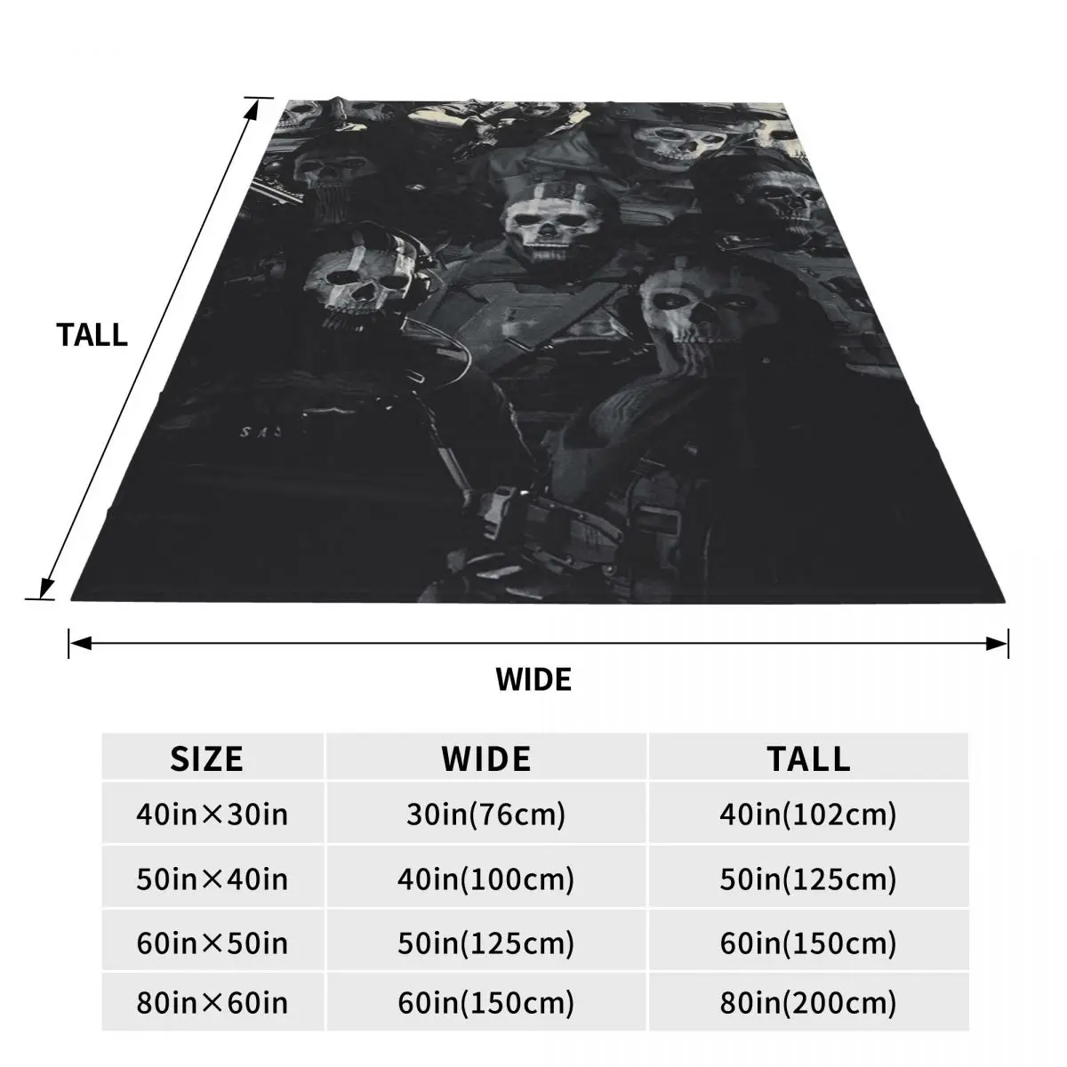 Simon Ghost Riley Blankets Flannel Lightweight Sofa Throw Blankets For Couch Bedding Outdoor Throws Bedspread Quilt 3