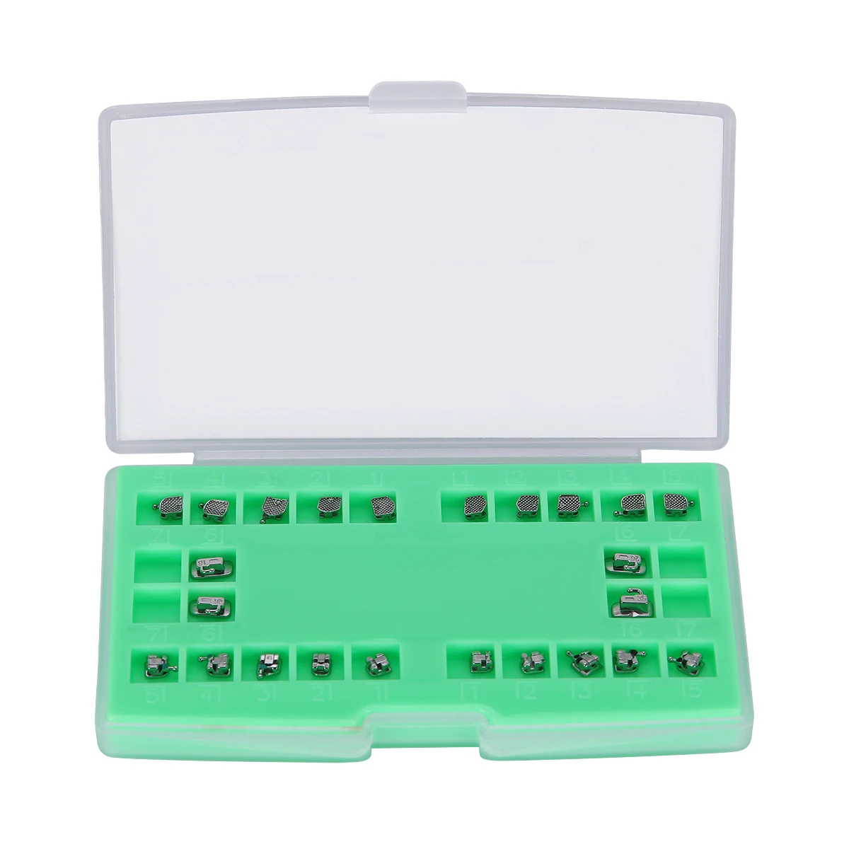 AZDENT Dental Kieferorthopädische Klammern Klammer AZDENT Passive selbstligierende ROTH MBT 0,022 Haken 3 4 5 mit Bukkalröhrchen MIM Monoblock – Detail 6