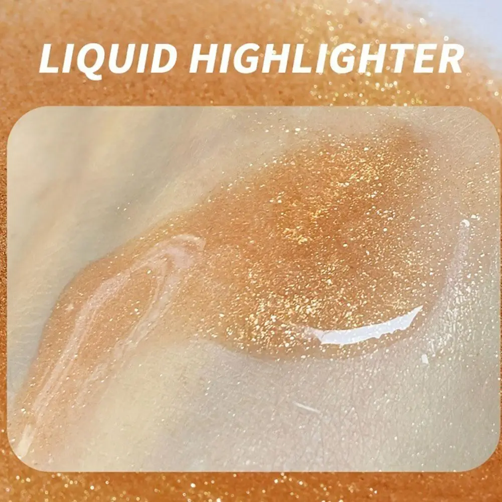 Highlighter Gold Body Shimmer Oil Waterproof Liquid Illuminator Nonsticky Glitter Oil