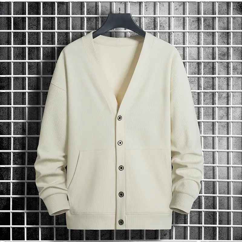 thumbnail image 1 of Suéter de talla grande cárdigan para hombre, Tops tejidos 9XL 8XL 50-190kg Otoño Invierno, suéteres de manga larga de Color sólido, ropa de talla grande, 1 of 4