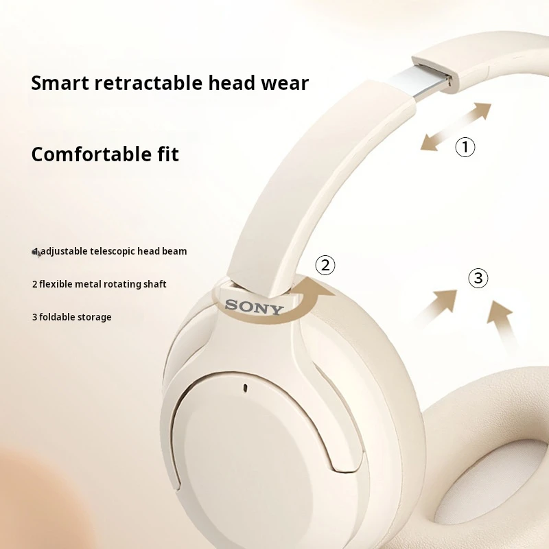 SONY D2-ANC Wireless Headphones Bluetooth 5.3 Earphones Foldable Gaming Headset Sport Headphone with Mic Music Earbuds Original 3