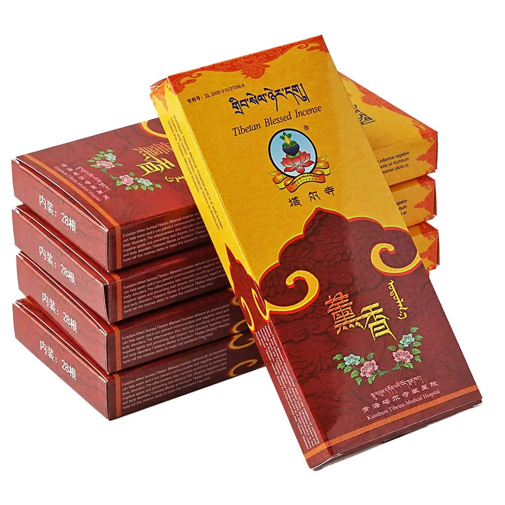 Kumbum Monastery Tibetan Incense Sticks - Handmade Natural Herbal Aromatherapy for Meditation Home Fragrances