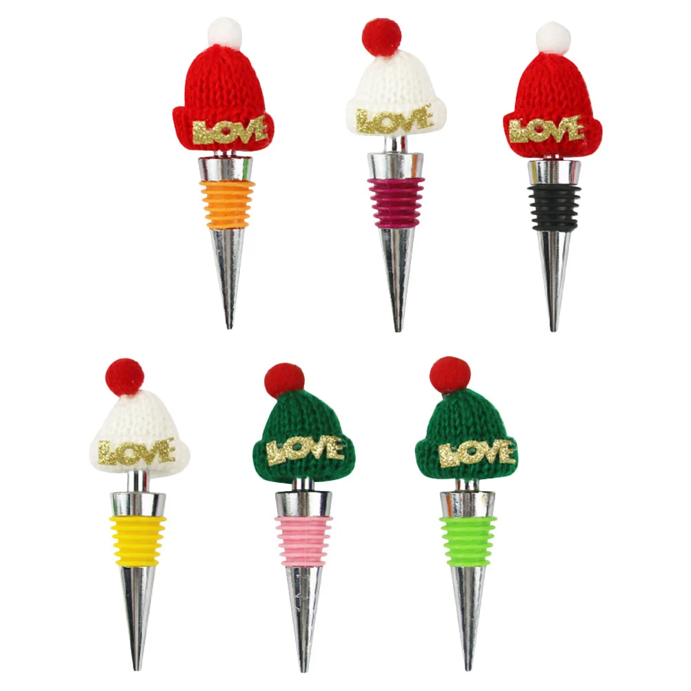 

Reusable Bottle Plug Decorative Beverage Stopper Xmas Stoppers Plugs for Christmas Hats