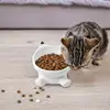Cat Ear Ceramic Feeding Bowl Reusable Food Container Stable base anti-tip inclined mouth cat drinking water bowl pet supplies 5