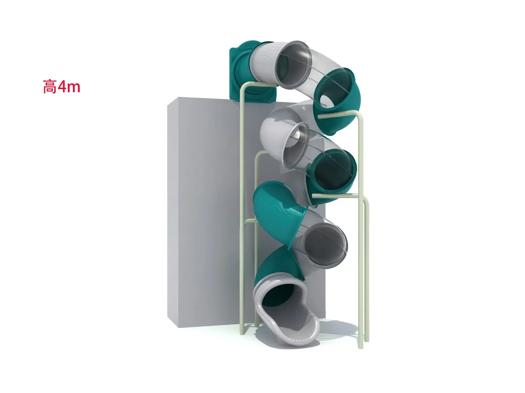 Large Equipment Kid Slides Outdoor Plastic Tube Slide Play Set size
