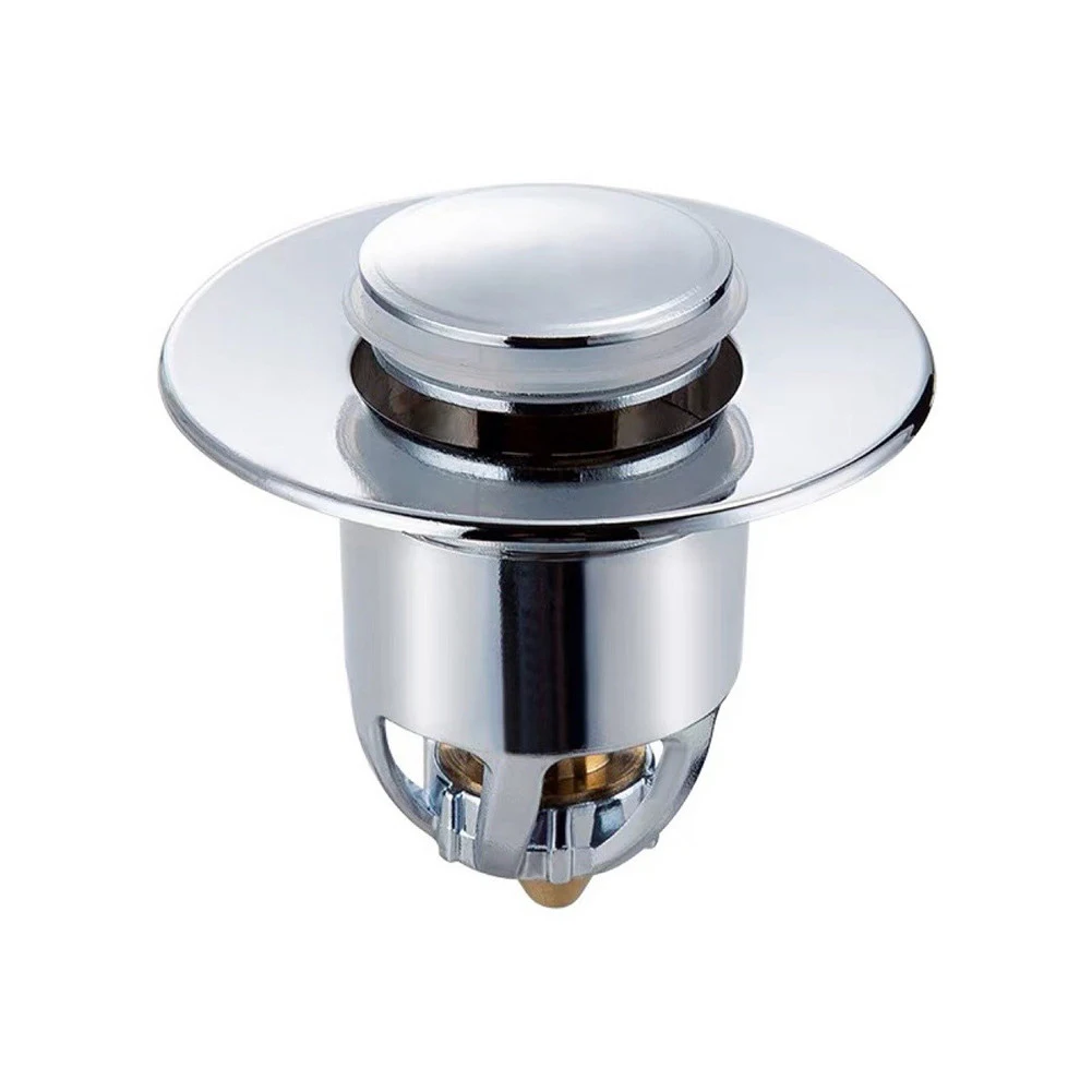 

Drainage Filter Sink Strainer Plug Stopper Bathroom Kitchen Bath Wash Basin Stainless Steel CoreBounce Up Household Drain Filter