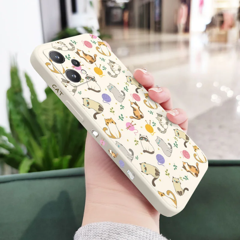 Elegant Liquid Silicone Cat Phone Case - Durable and Stylish Cover