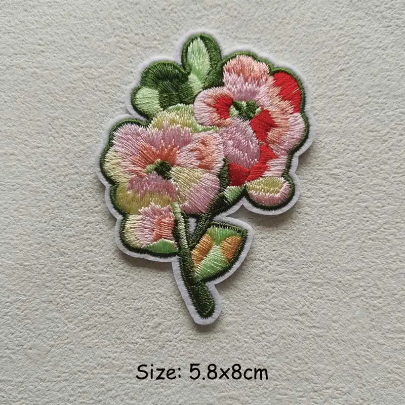 Flower Unicorn Patch Iron on Patches for Clothing Stripes Badge Sew on  Stickers on Clothes Embroidered