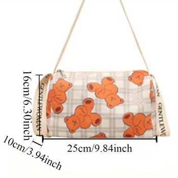 حقيبة كروس أنيقة من القماش بطباعة حيوانات مع حزام قابل للتعديل - محفظة كتف كاجوال للاستخدام اليومي للنساء 3