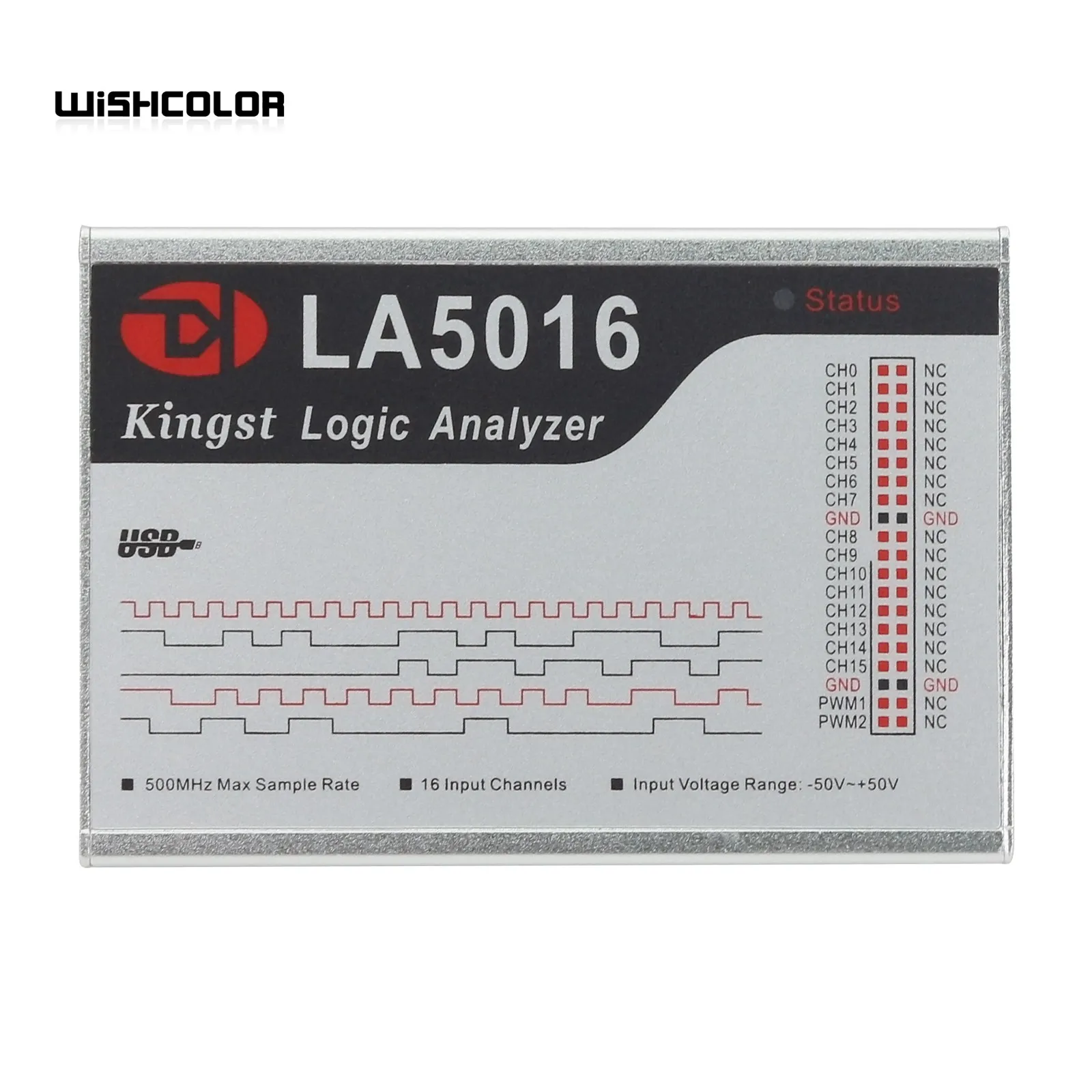 Wishcolor USB 로직 분석기, 16 채널 최대 샘플링 속도 500M, 10G ..