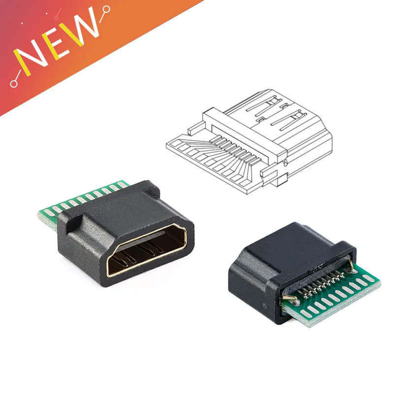 Connettore HDMI Maschio A Saldare 19pin Senza Custodia MODELLO 1 - Foto 2