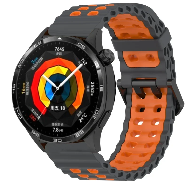 Breathable 22mm Silicone Sports Strap