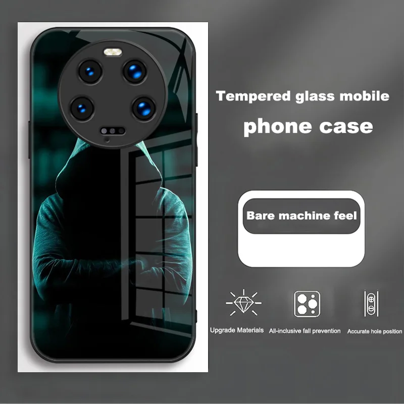 Fashion Painting Full Protective Phone Case with Tempered Glass