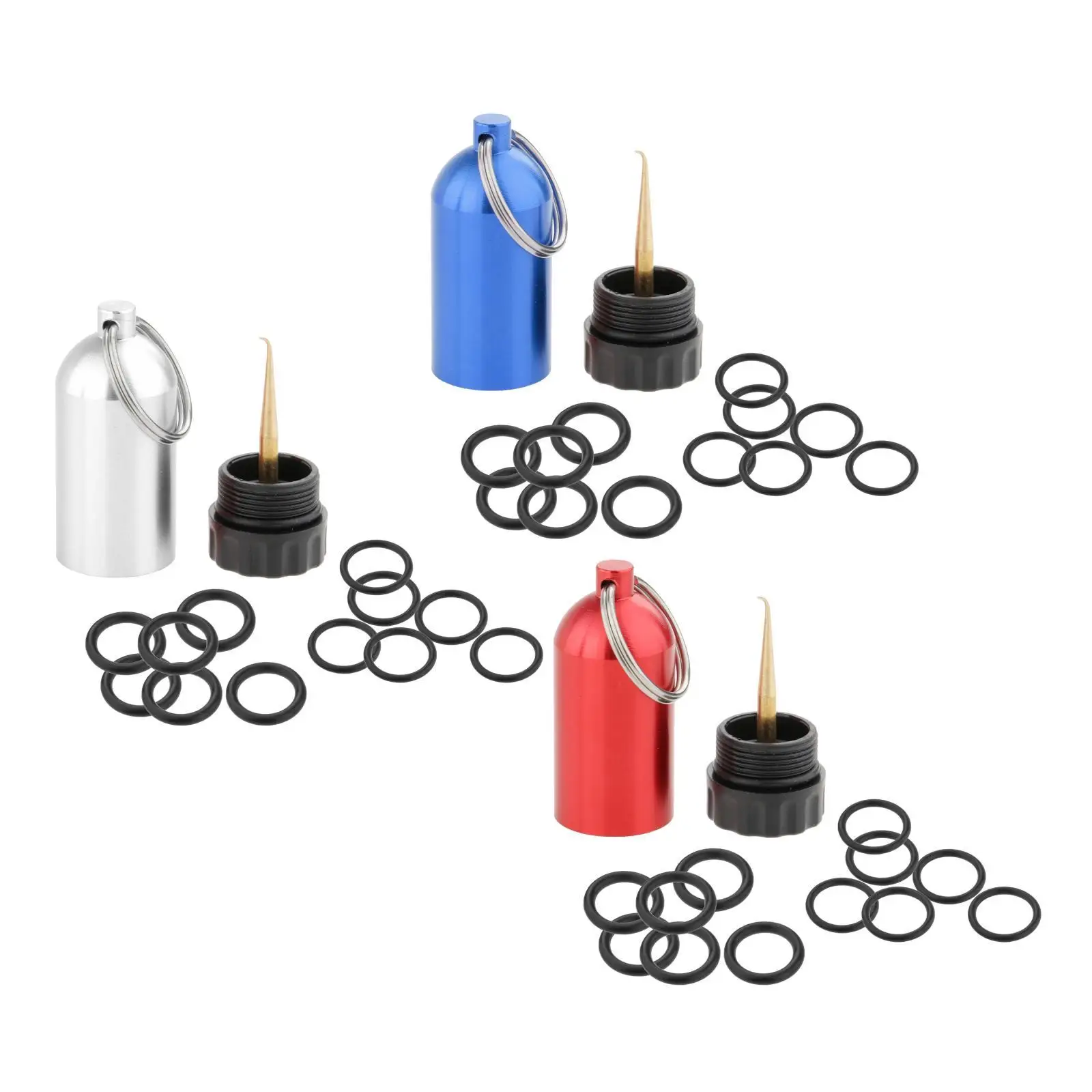 Scuba Diving Mini Tank Key Ring with O-Rings Diving Bottle Keychain Key Chain Repair Kit ylinder Valve Sealing Ring for Scuba
