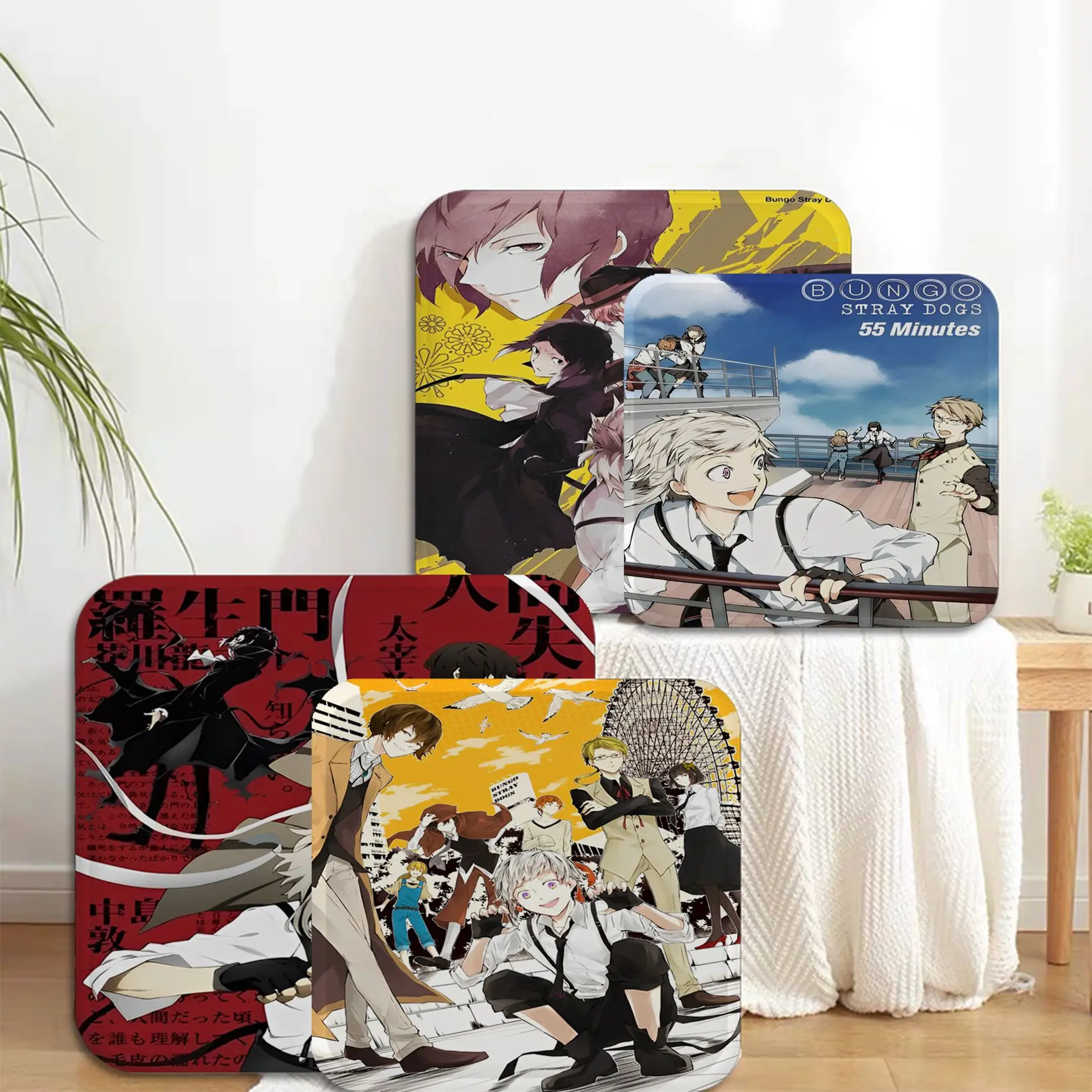 

Bungo Stray Dogs Art Sofa Mat Dining Room Table Chair Cushions Unisex Fashion Anti-slip Sofa Cushion